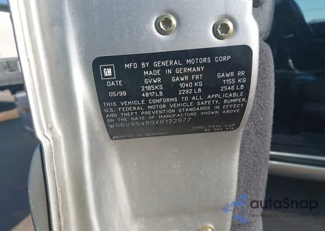 1999 Cadillac Catera z USA, uszkodzony, nr VIN W06VR54R9XR122977